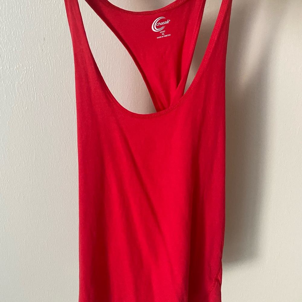 Chase workout tie tank top ( Red)